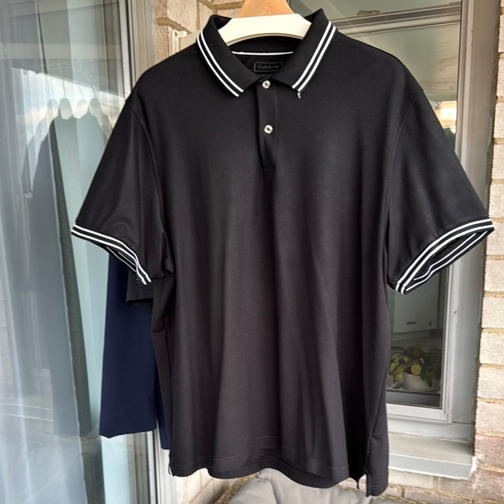 Charles Tyrwhitt Black and White Polo Shirt